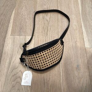 Stylish Black and Tan Crossbody Bag